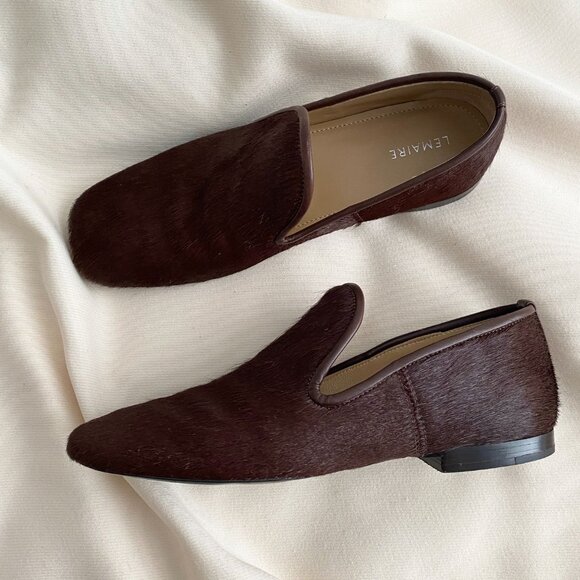 Lemaire Brown Calf Hair Loafers, size 36 - Picture 10 of 10